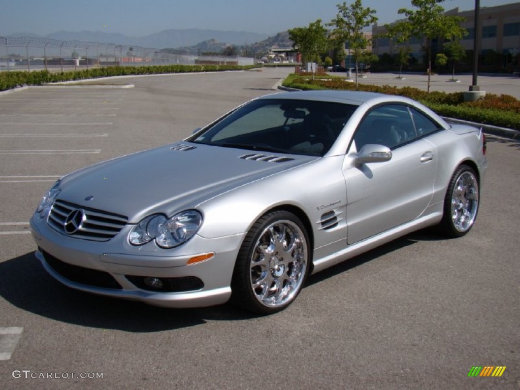 Brilliant Silver Metallic 2003 Mercedes-Benz SL 55 AMG Roadster Exterior Photo #57151381