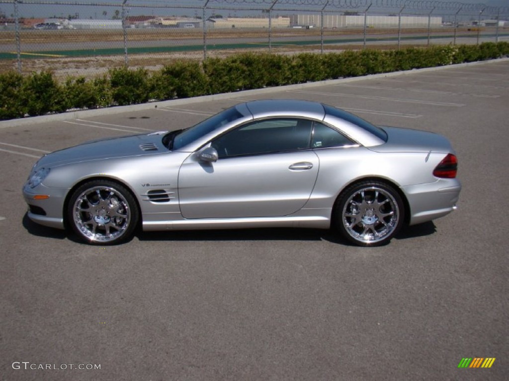 Brilliant Silver Metallic 2003 Mercedes-Benz SL 55 AMG Roadster Exterior Photo #57151720