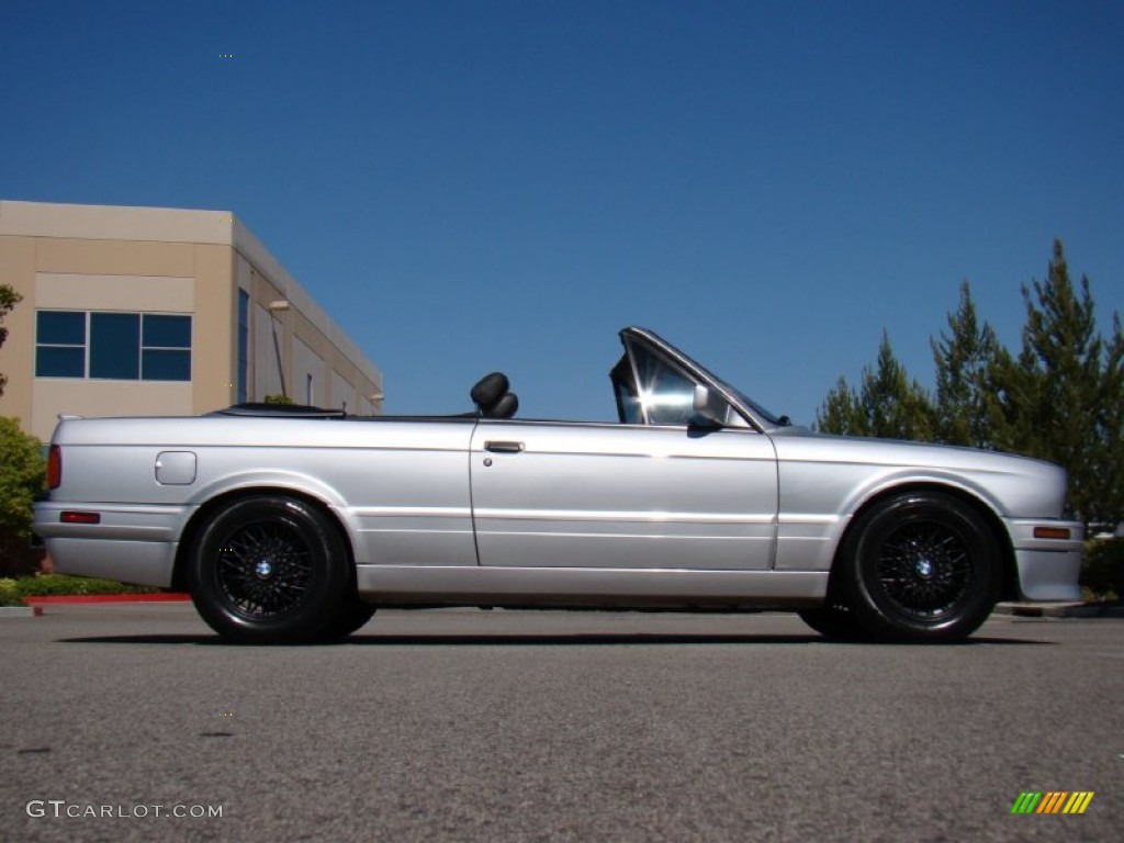 1991 3 Series 325i M Technic Convertible - Sterling Silver Metallic / Black photo #3