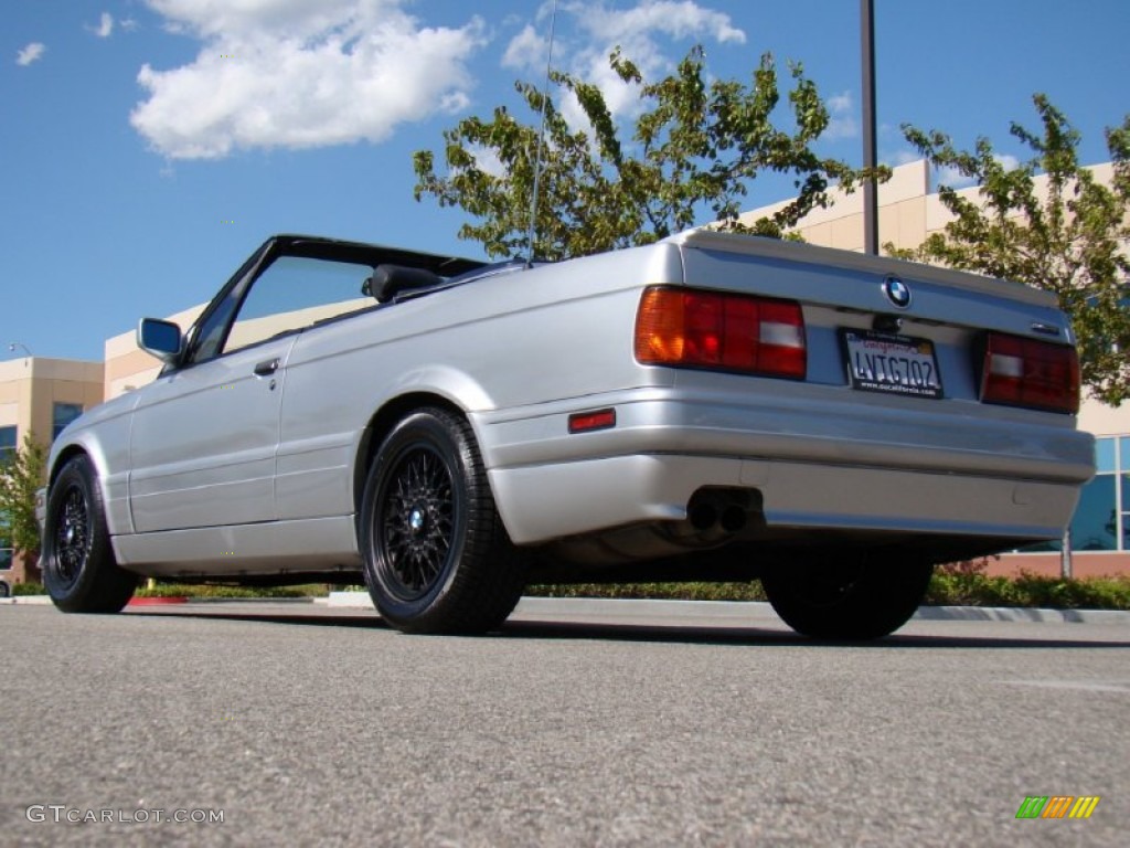 1991 3 Series 325i M Technic Convertible - Sterling Silver Metallic / Black photo #9