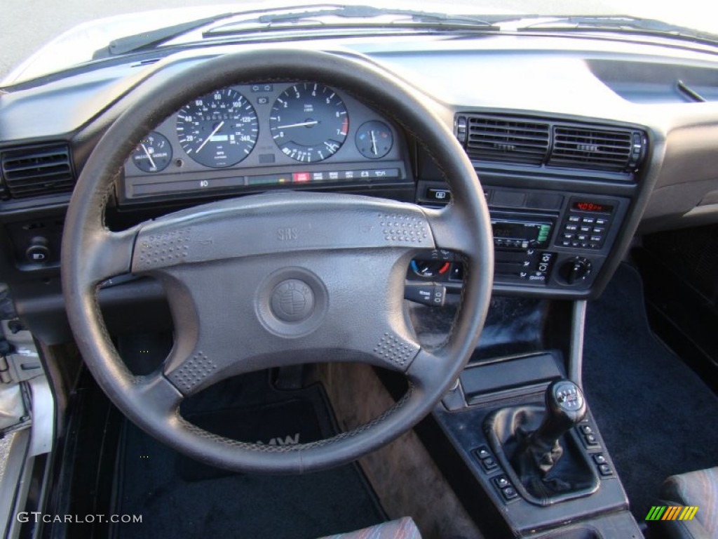 1991 BMW 3 Series 325i M Technic Convertible Black Steering Wheel Photo #57152102