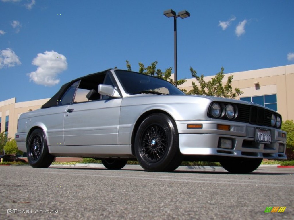 1991 3 Series 325i M Technic Convertible - Sterling Silver Metallic / Black photo #48