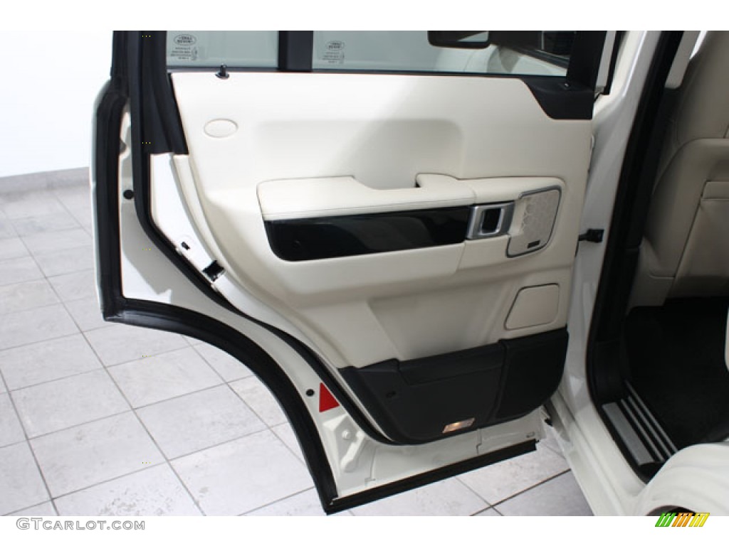 2009 Land Rover Range Rover Supercharged Ivory/Jet Black Door Panel Photo #57156709