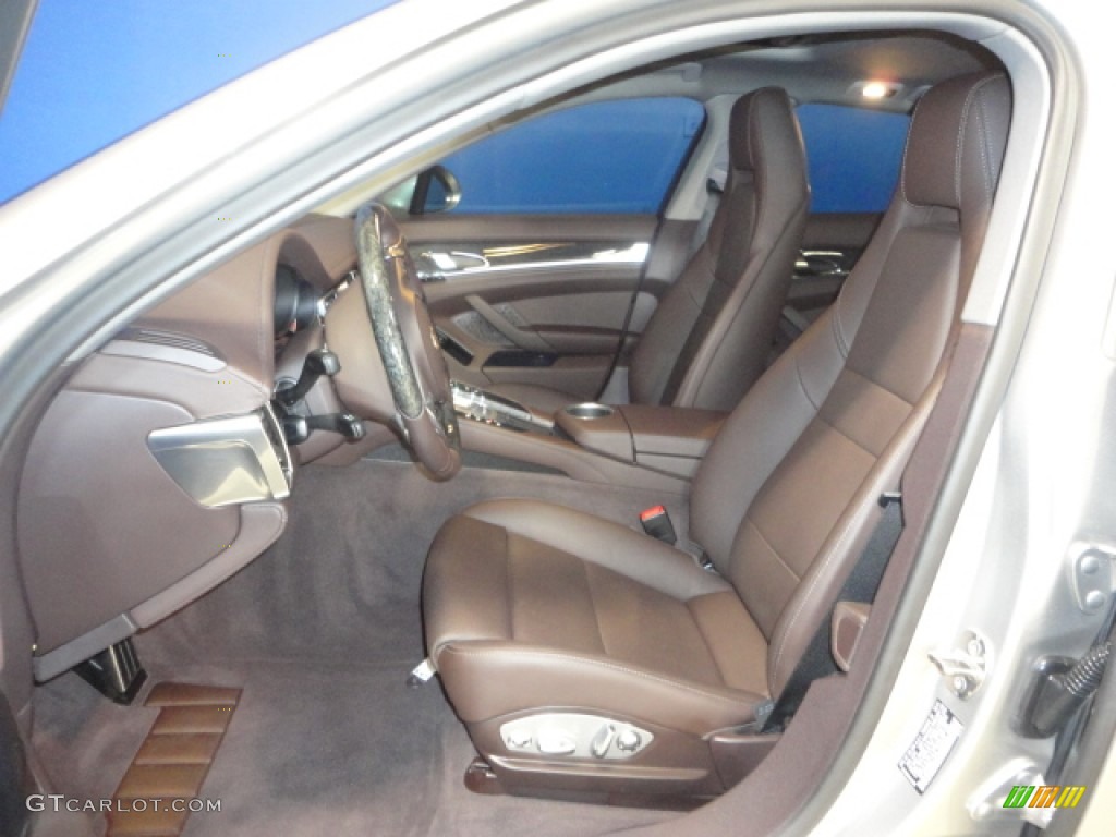 Espresso Natural Leather Interior 2010 Porsche Panamera 4S Photo #57157516