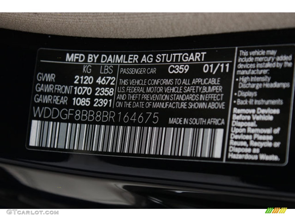 2011 C Color Code 359 for Capri Blue Metallic Photo #57160310