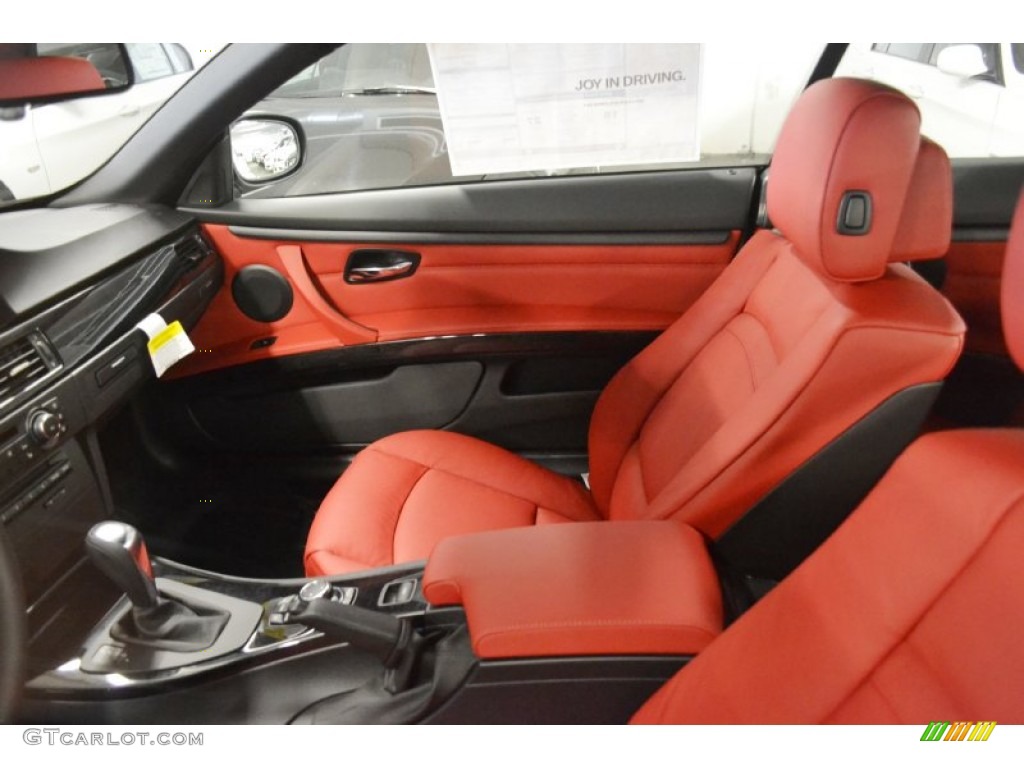Coral Red/Black Interior 2012 BMW 3 Series 328i Convertible Photo #57161845