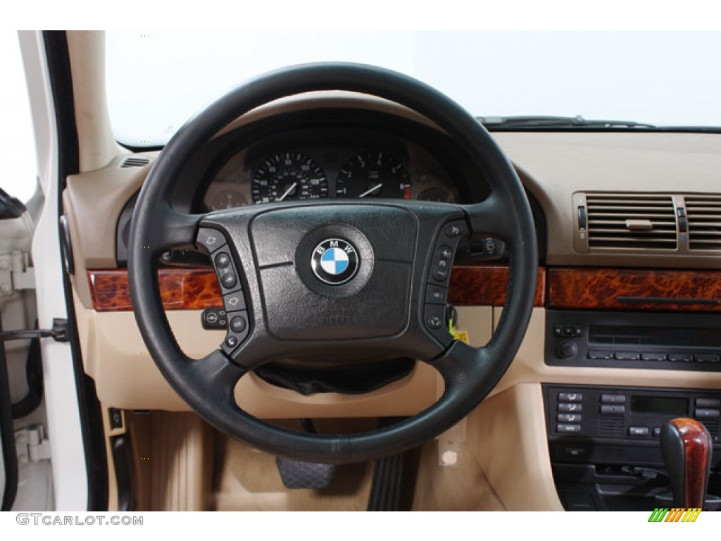 2000 BMW 5 Series 528i Wagon Sand Steering Wheel Photo #57162656