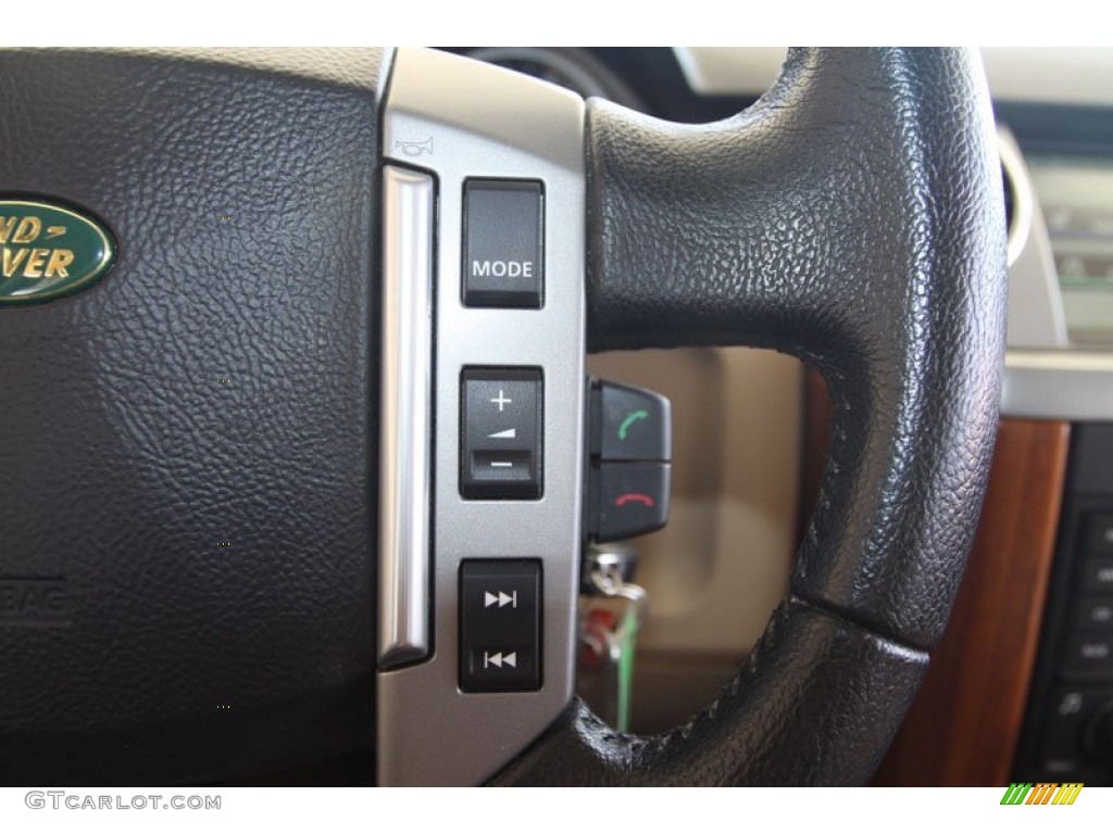2008 Land Rover LR3 V8 HSE Alpaca Beige Steering Wheel Photo #57164062