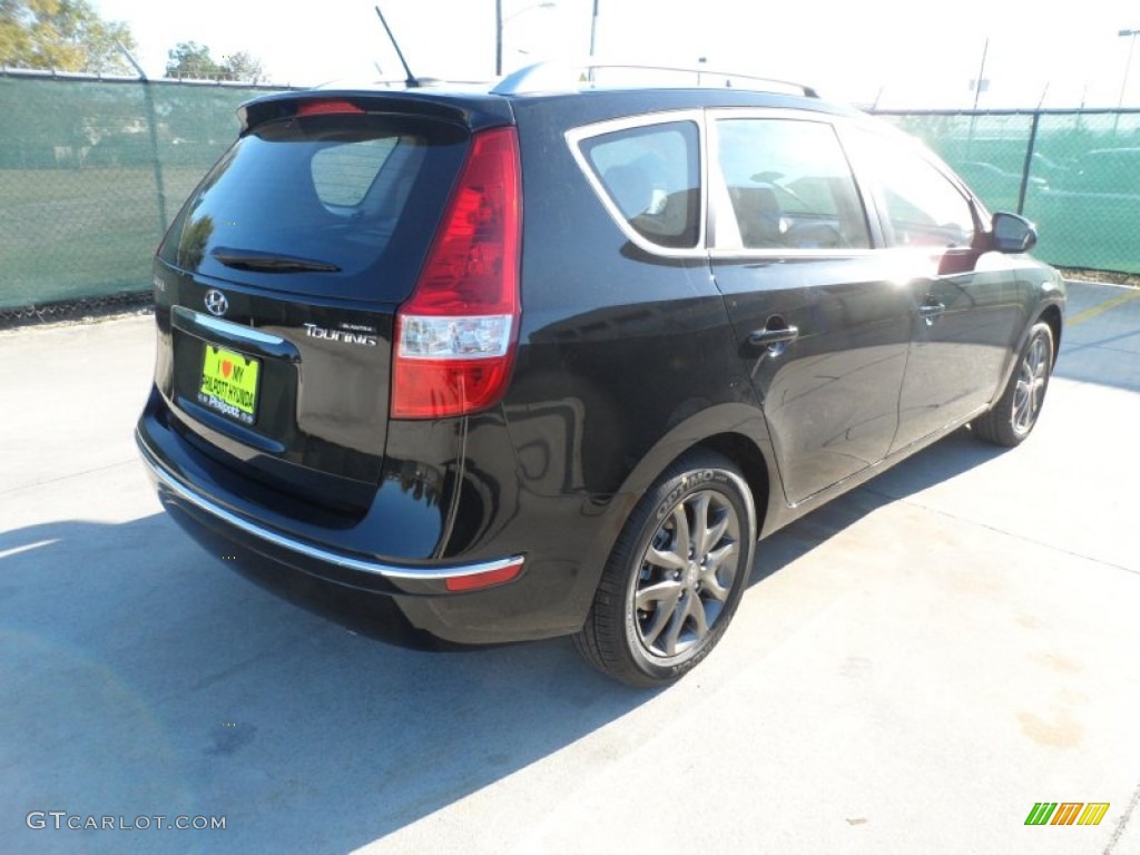 2012 Elantra GLS Touring - Black Noir Pearl / Beige photo #3