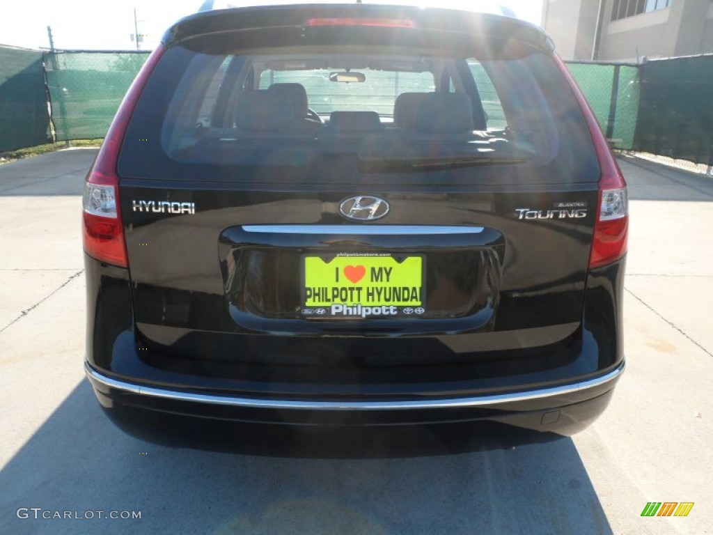 2012 Elantra GLS Touring - Black Noir Pearl / Beige photo #4