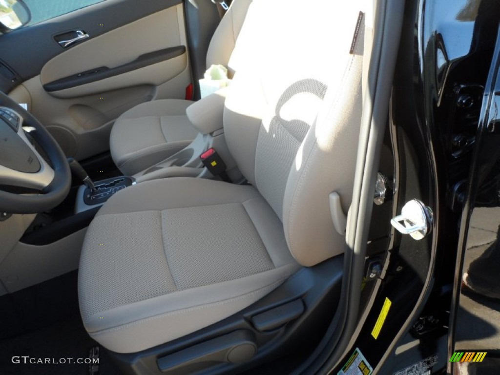 2012 Elantra GLS Touring - Black Noir Pearl / Beige photo #24