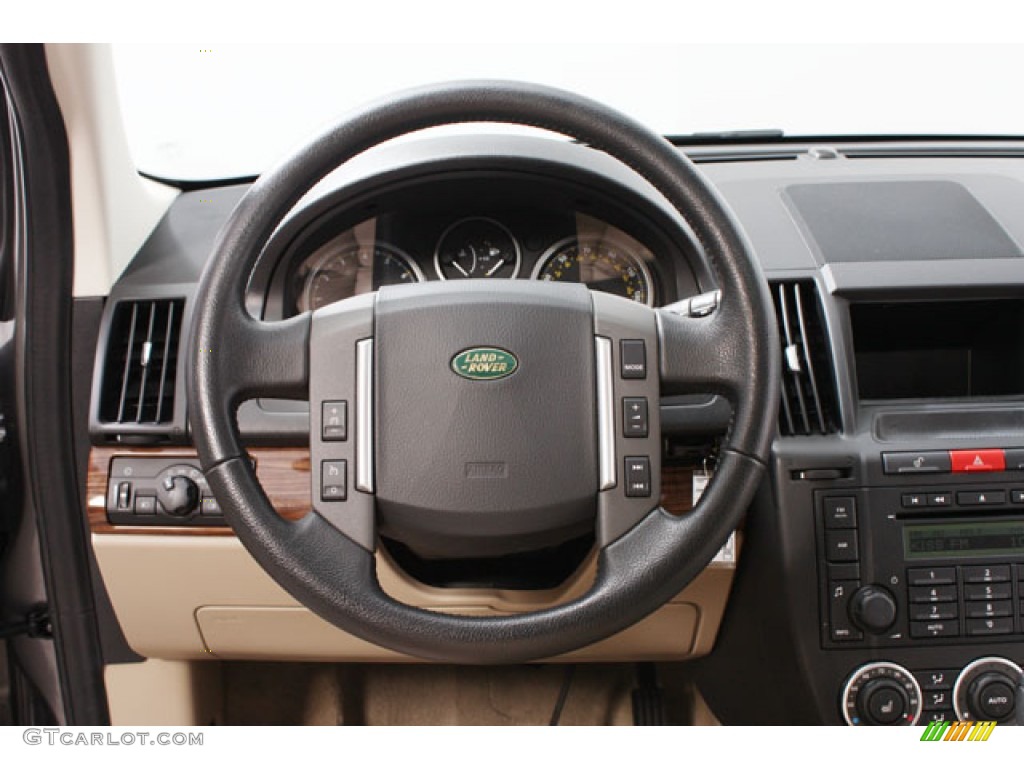2009 Land Rover LR2 HSE Almond Steering Wheel Photo #57170612