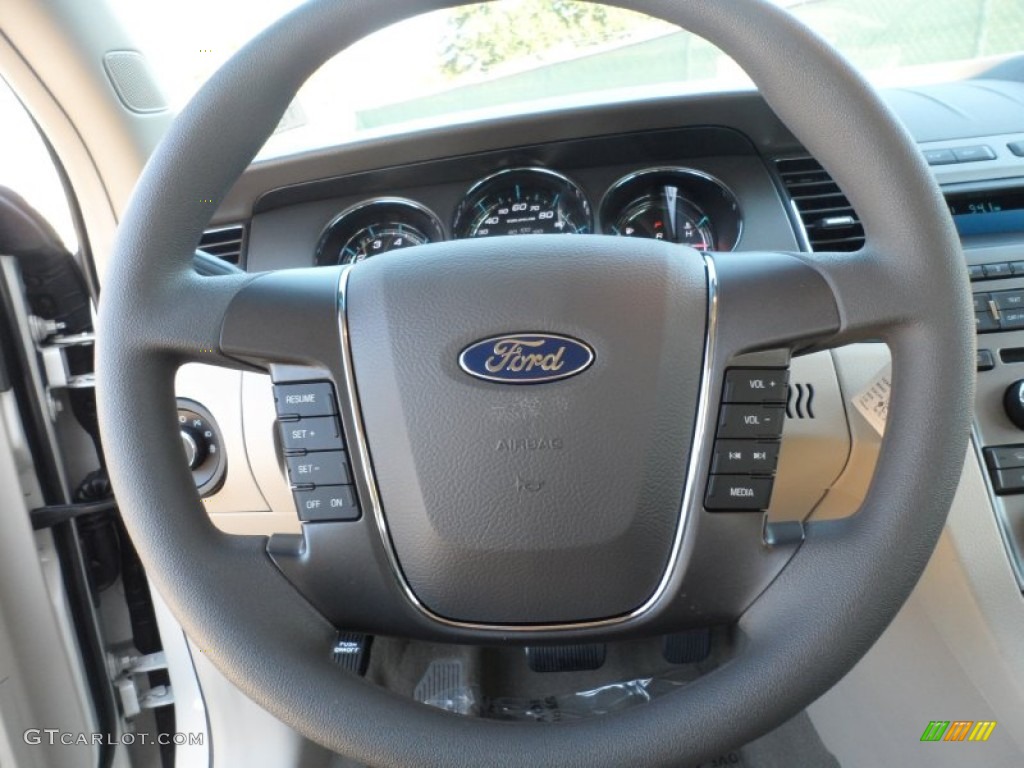 2012 Ford Taurus SE Light Stone Steering Wheel Photo #57170774