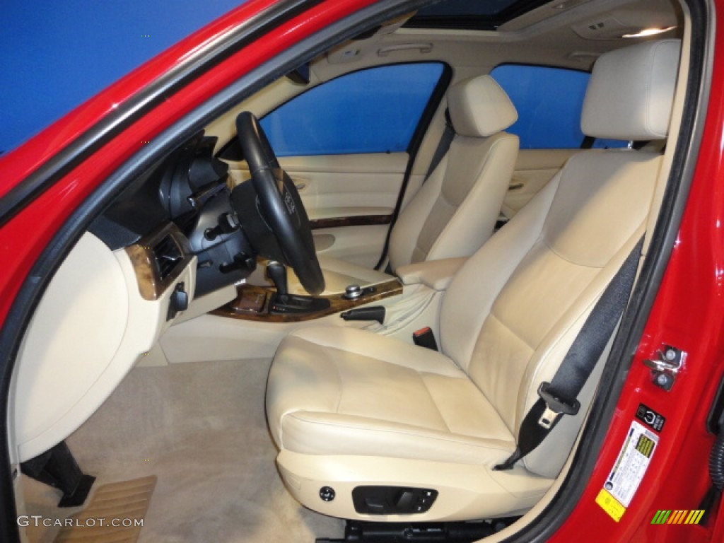 2007 3 Series 328xi Sedan - Crimson Red / Beige photo #11