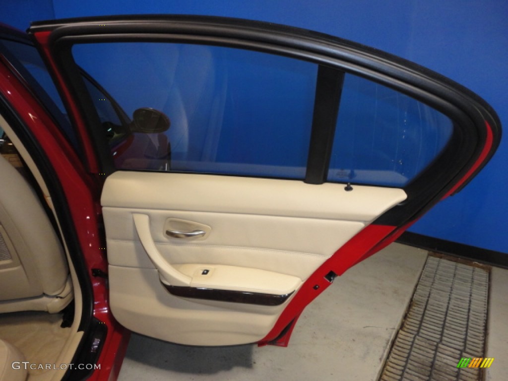 2007 3 Series 328xi Sedan - Crimson Red / Beige photo #20
