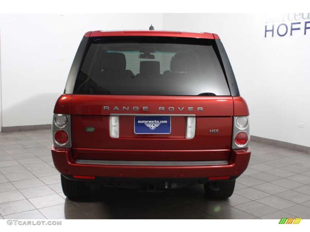2008 Range Rover V8 HSE - Rimini Red Metallic / Ivory photo #4