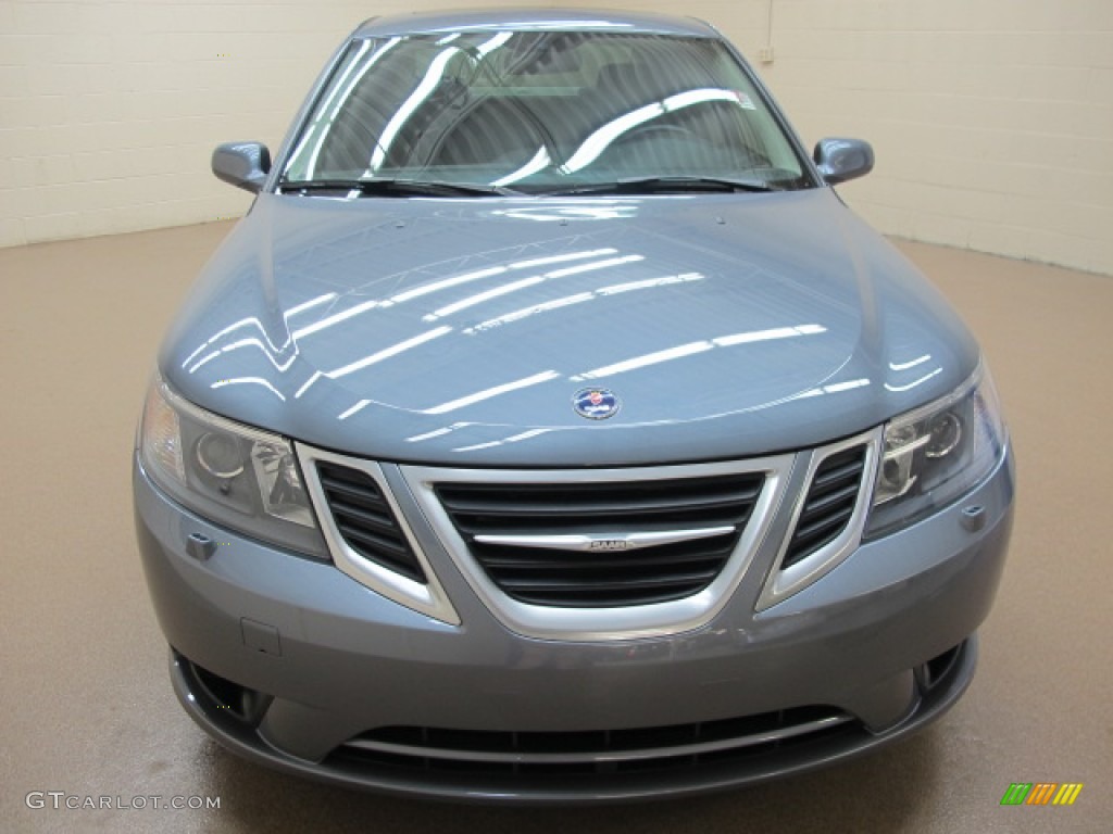 2010 9-3 2.0T Sport Sedan - Glacier Silver Metallic / Black photo #2