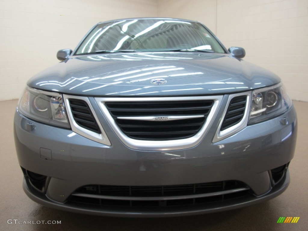 2010 9-3 2.0T Sport Sedan - Glacier Silver Metallic / Black photo #3