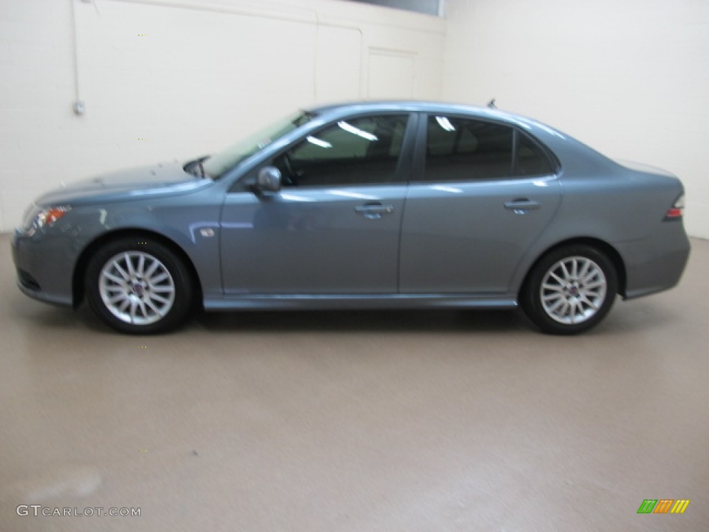 2010 9-3 2.0T Sport Sedan - Glacier Silver Metallic / Black photo #5