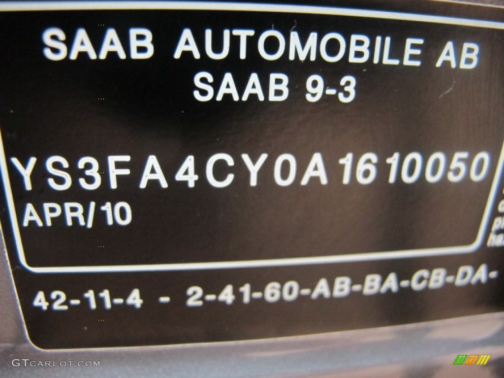 2010 9-3 2.0T Sport Sedan - Glacier Silver Metallic / Black photo #46
