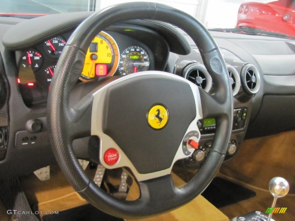 2005 Ferrari F430 Coupe F1 Beige Steering Wheel Photo #57176089