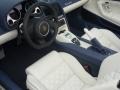 Blu Scylla/Bianco Polar 2010 Lamborghini Gallardo LP560-4 Spyder Interior Color