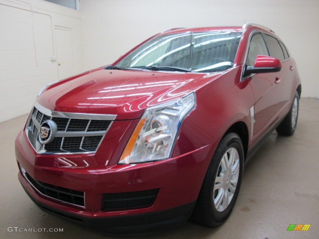 2011 SRX 4 V6 AWD - Crystal Red Tintcoat / Titanium/Ebony photo #4