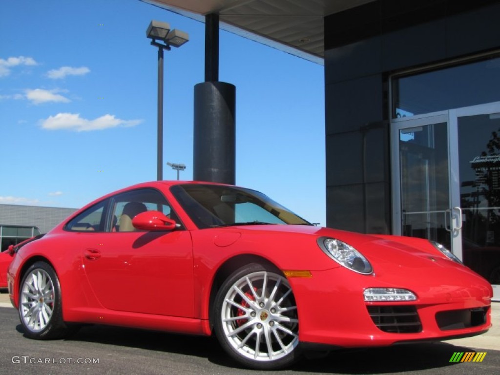2009 911 Carrera S Coupe - Guards Red / Sand Beige photo #1
