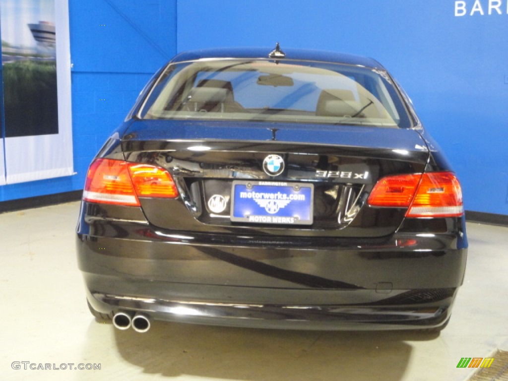 2008 3 Series 328xi Coupe - Jet Black / Black photo #6