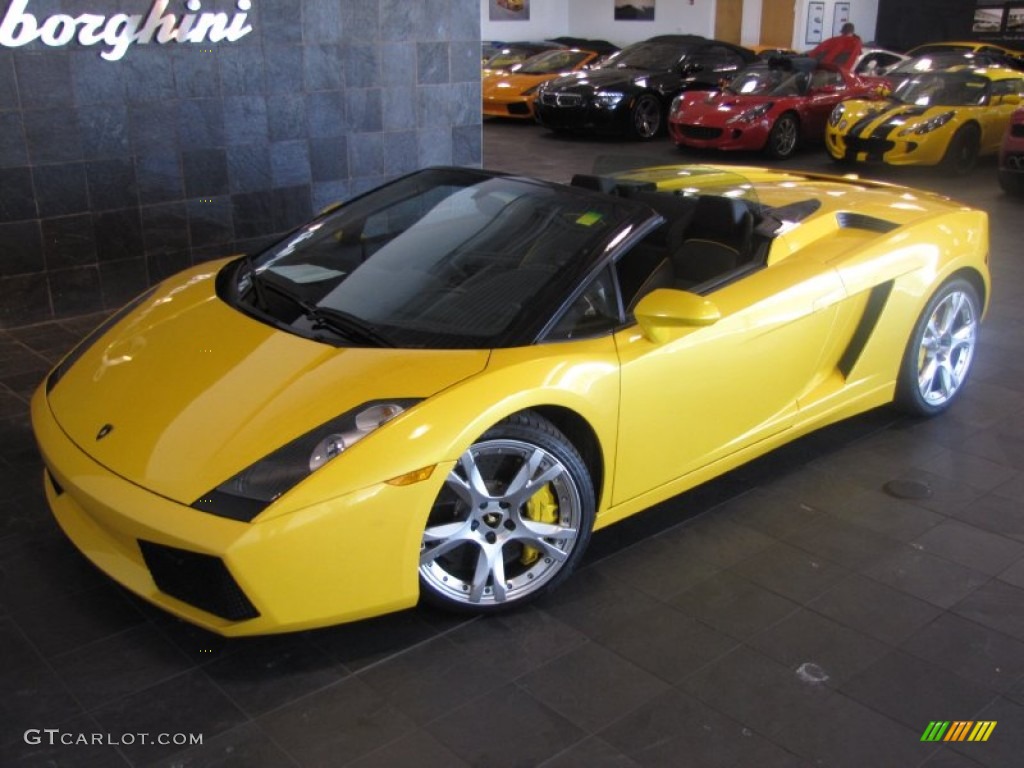 Giallo Midas (Pearl Yellow) 2007 Lamborghini Gallardo Spyder Exterior Photo #57180817
