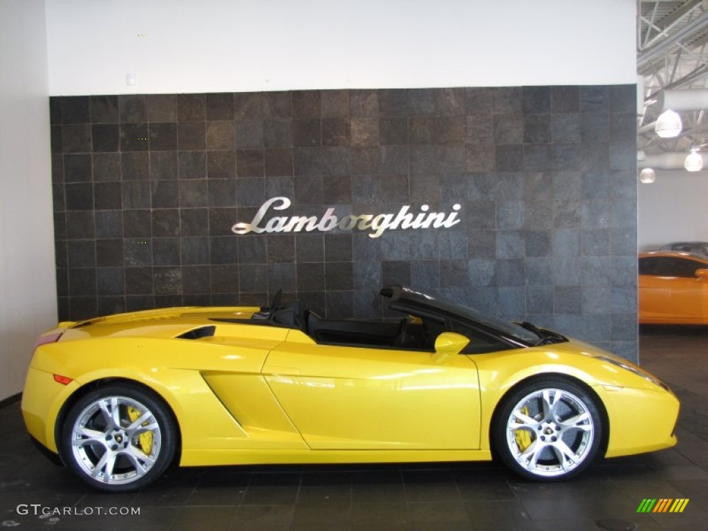 Giallo Midas (Pearl Yellow) 2007 Lamborghini Gallardo Spyder Exterior Photo #57180834