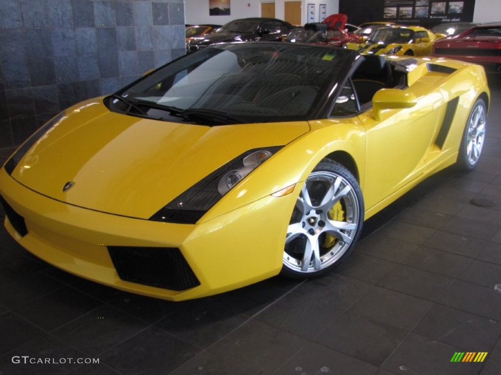 Giallo Midas (Pearl Yellow) 2007 Lamborghini Gallardo Spyder Exterior Photo #57180853