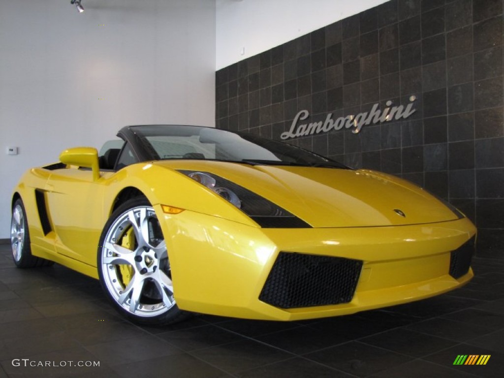 Giallo Midas (Pearl Yellow) 2007 Lamborghini Gallardo Spyder Exterior Photo #57180861
