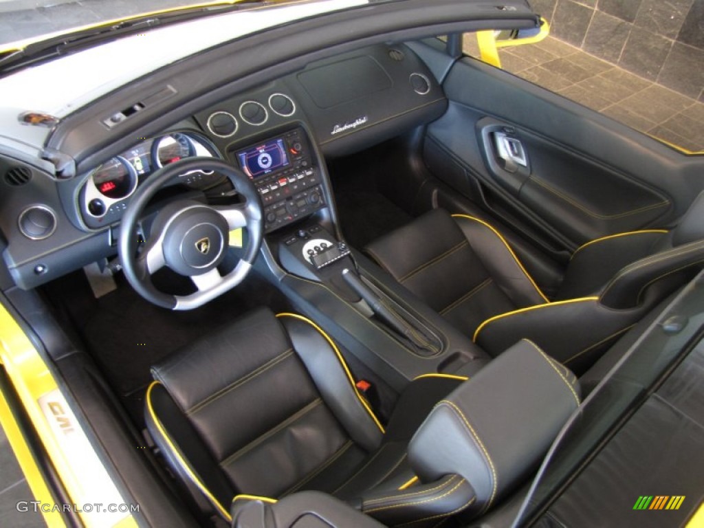 Nero Perseus Interior 2007 Lamborghini Gallardo Spyder Photo #57181051