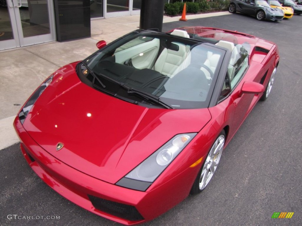 2007 Gallardo Spyder - Rosso Leto (Red Metallic) / Blanco Polar photo #11