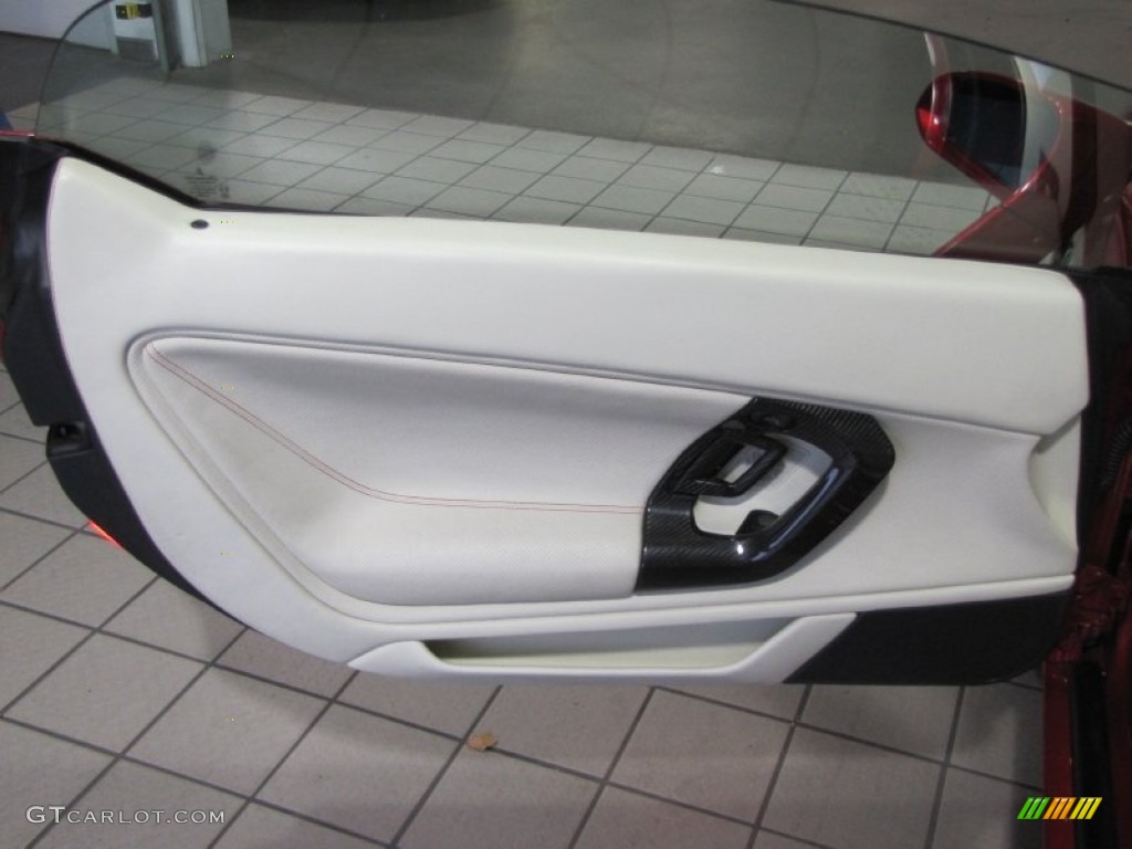 2007 Lamborghini Gallardo Spyder Blanco Polar Door Panel Photo #57183820