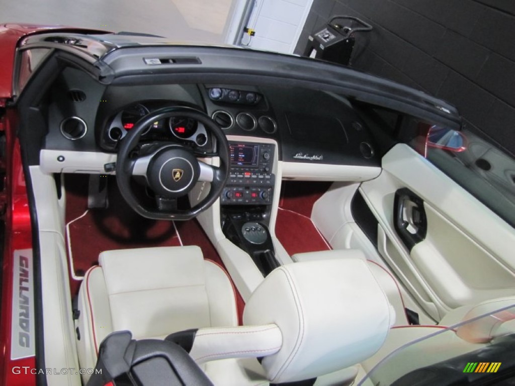Blanco Polar Interior 2007 Lamborghini Gallardo Spyder Photo #57183916