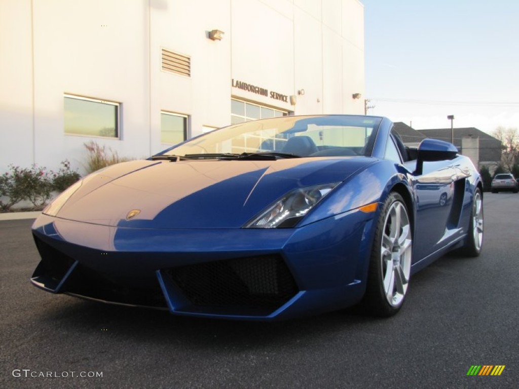 2010 Gallardo LP560-4 Spyder - Bianco Monocerus / Blu Scylla photo #4