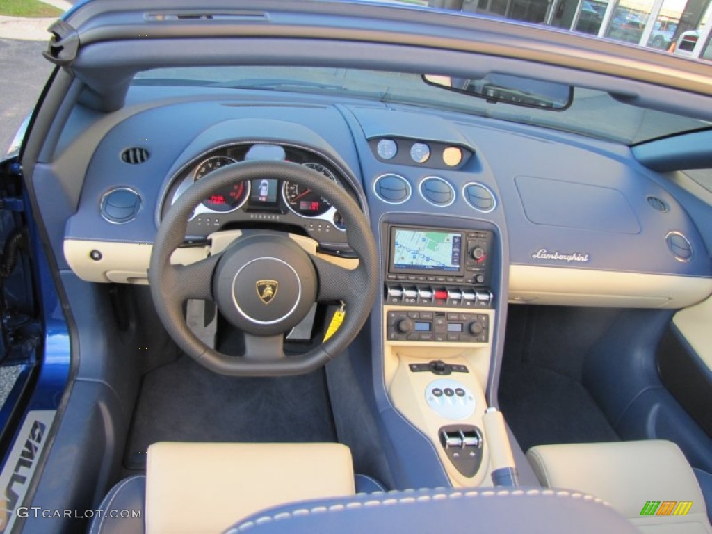 2010 Lamborghini Gallardo LP560-4 Spyder Blu Scylla Dashboard Photo #57184180