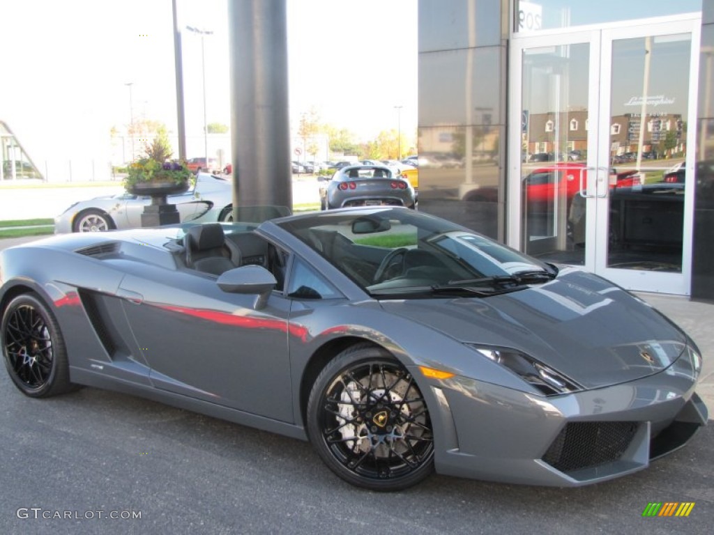 2010 Gallardo LP560-4 Spyder - Grigio Telesto Metallic (Grey) / Nero Perseus photo #3