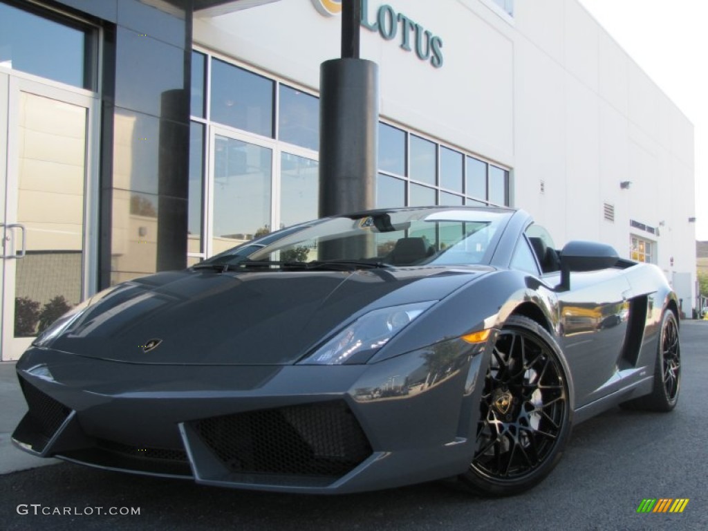 2010 Gallardo LP560-4 Spyder - Grigio Telesto Metallic (Grey) / Nero Perseus photo #13