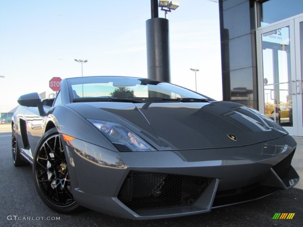 2010 Gallardo LP560-4 Spyder - Grigio Telesto Metallic (Grey) / Nero Perseus photo #24
