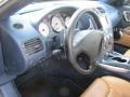 2006 Aston Martin Vanquish Caspian Blue/Light Tan Interior Steering Wheel Photo