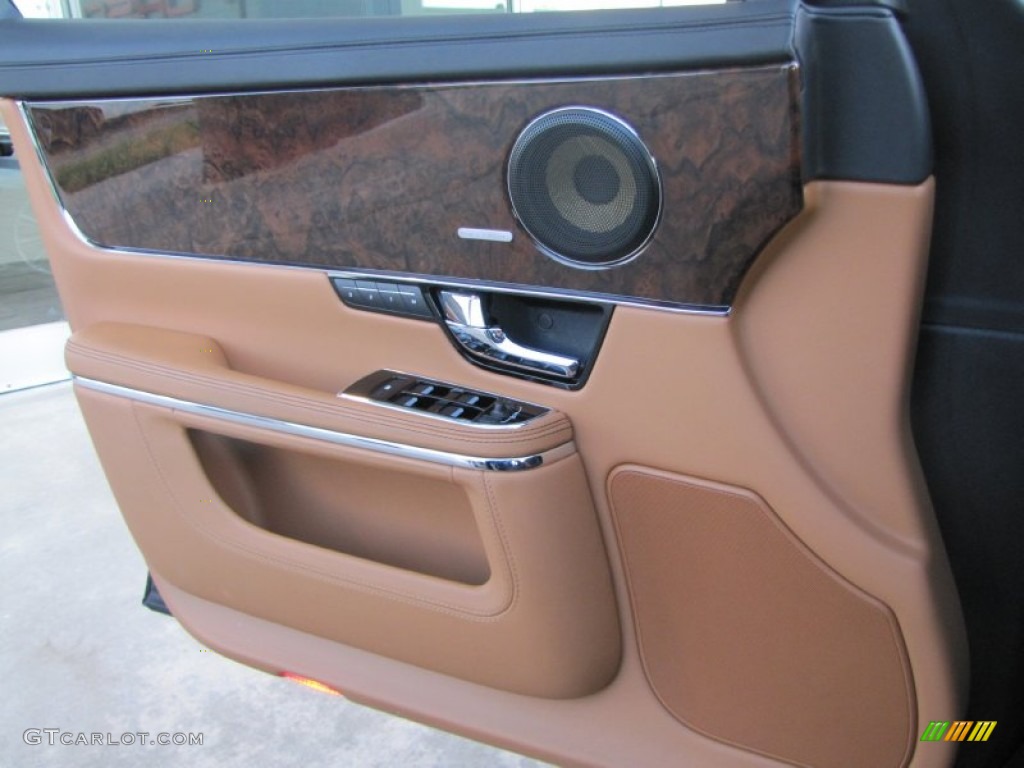 2011 Jaguar XJ XJL Supercharged London Tan/Jet Black Door Panel Photo #57186730