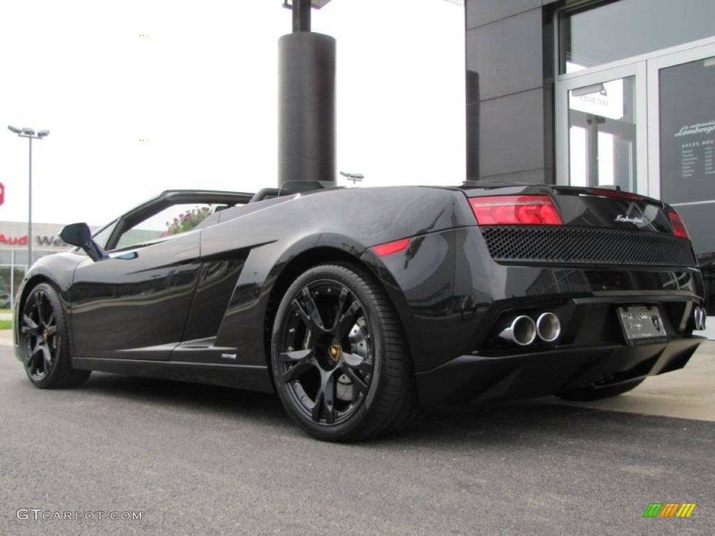 2011 Gallardo LP 560-4 Spyder - Nero Serapis (Black Metallic) / Black photo #3