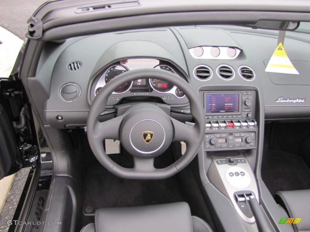 2011 Lamborghini Gallardo LP 560-4 Spyder Black Dashboard Photo #57189557