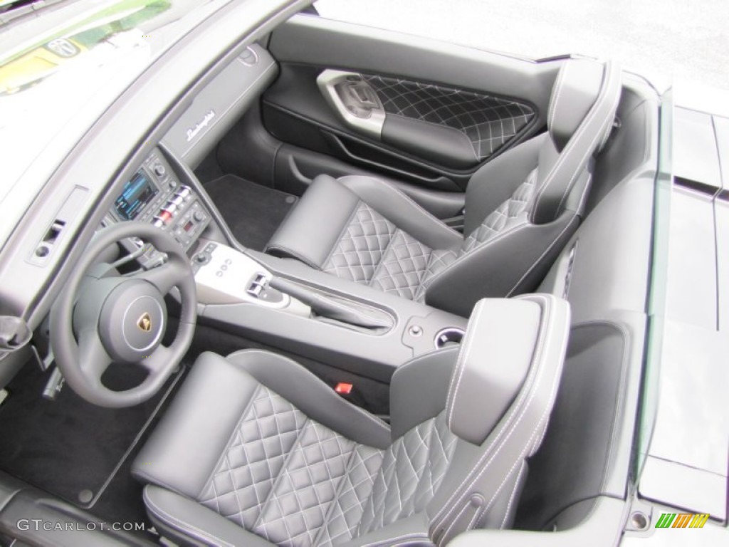 Black Interior 2011 Lamborghini Gallardo LP 560-4 Spyder Photo #57189605