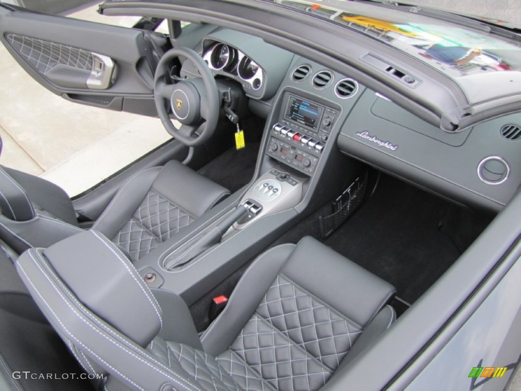 Black Interior 2011 Lamborghini Gallardo LP 560-4 Spyder Photo #57189608