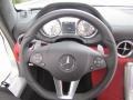 2011 Mercedes-Benz SLS designo Classic Red Interior Steering Wheel Photo
