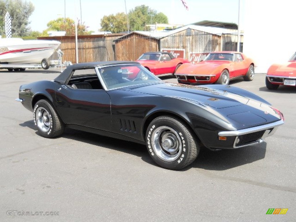 Tuxedo Black 1968 Chevrolet Corvette Convertible Exterior Photo #57192348